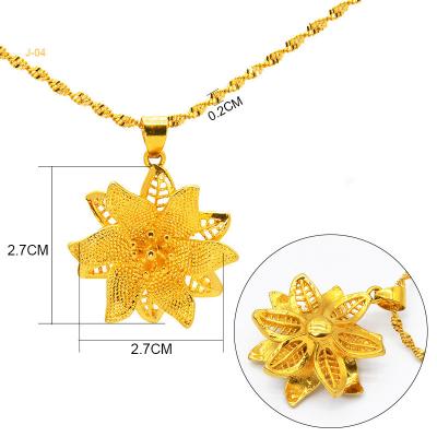 China Luxury Dubai Heart Necklaces For Women Girls Jewelry Gifts Love Charming Pendant Necklace Jewelry Chain Bridal Wedding Gifts for sale