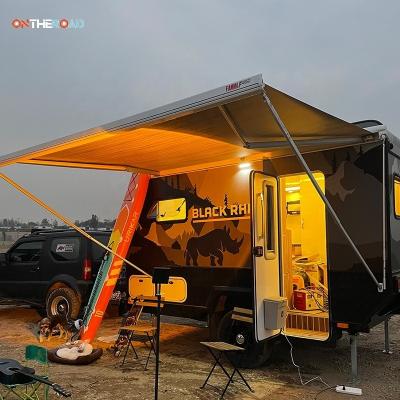 China Support Customized Painting Travel 13 ft Offroad Hybrid Camper Trailer Australian Standard With Bathroom for sale