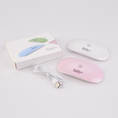 China 2021 ABS Plastic Hot Sale 6w Mini Nail Lamp Smart Touch Quick Dry Nail Lamp for sale