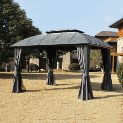 China Garden shade aluminum structure free-standing pergola waterproof canopy outdoor pavilion en venta