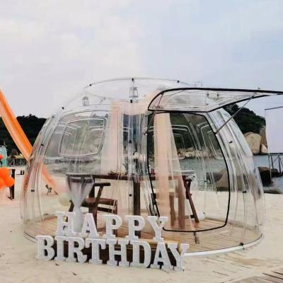 China Outdoor Garden Bubble Tent House PC Transparent Dome Tent Camping Bubble House Glamping Many People Party Tents for sale