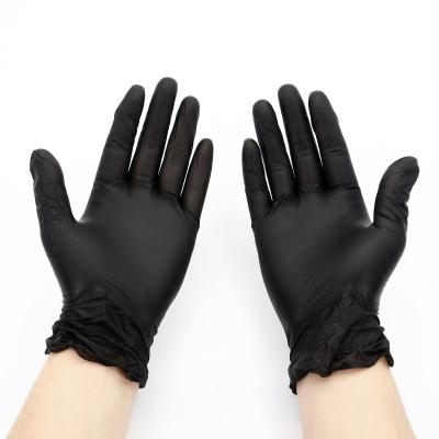 中国 Disposable black nitrile pvc kitchen food lab examination working cheap guante for sale 販売のため