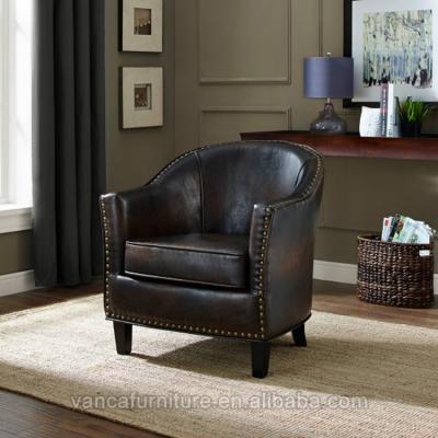 China Antique Leather Tufted Bedroom Kildare Tub Chair For Sale for sale