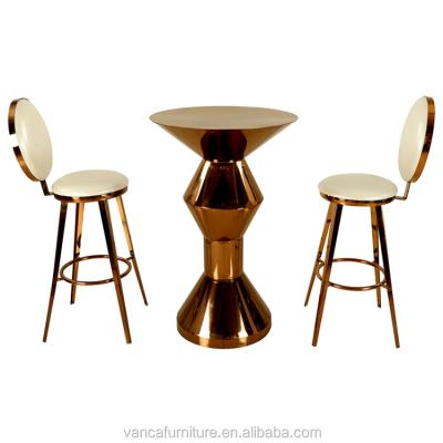 China Super Comfortable Wholesale Metal Bar Table High Quality Gold Bar Table for sale