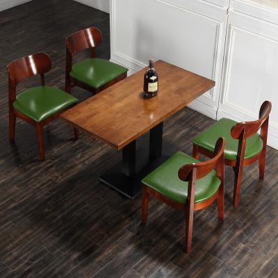 China Solid Wood Wooden Dining Table And Restaurant Walnut Chairs Set Furniture for sale