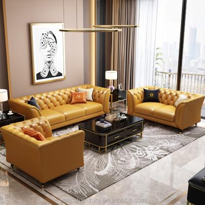 China Home Adorned Furniture General Use Genuine Leather Sectional Sofa Set for sale