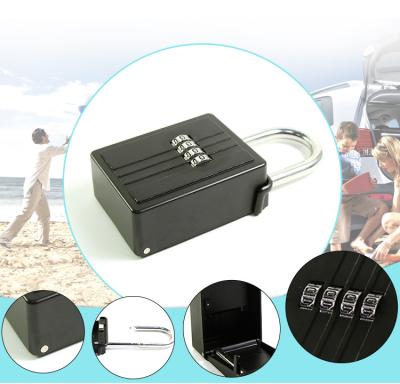 China Small Radio 4 Digital Combination Box Zinc Alloy Hardened Hardened Outdoor Storage Box With Lock for sale