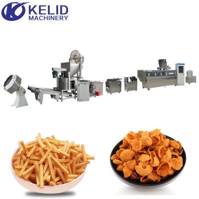 China Automatic Fried Bugles Machine Pillow Stick Chips Bread Bakery Making Machine Snacks Wheat Flour Food Extruder Production Line for sale