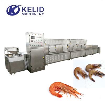 China Industrial Processing Plant 50Kw Microwave Shrimp Vegetable Drying And Cooking Machine for sale