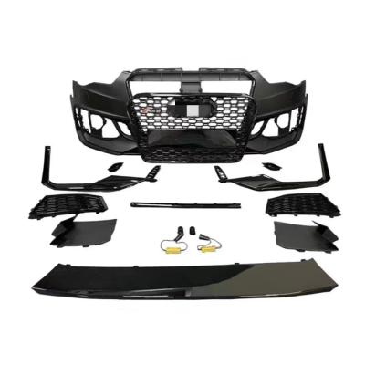 China PP RS5 Front Bumper Auto Modified High Quality PP Material Front Bumper With Grill For Audi A5 S5 2012-2016 Body Kit for sale