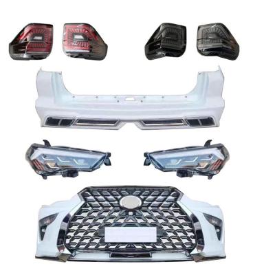 China New PP Factory Design Body Kits For Toyota 4 Runner 2010-2020 Change To Lexus Car Front Bumper Rear Bumper for sale