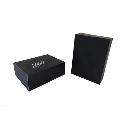 China Recycled Materials Advanced Design Big Black Packaging Box Custom Logo Color Print Template Shipping Box for sale