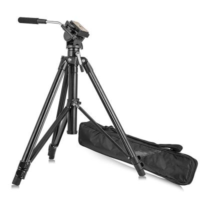 China Kingjoy VT-2000 portable flexible high quality heavy duty aluminum 3 section dslr tripod for professional digital camera tripod video kits for sale