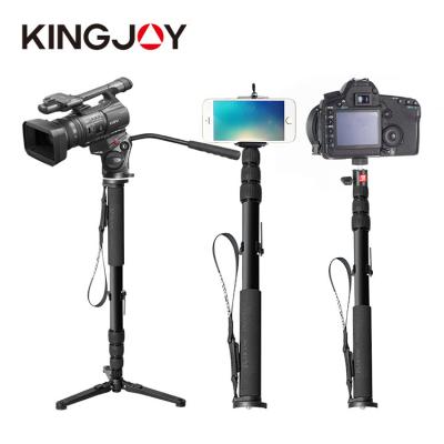 China KINGJOY 2019 Portable Flexible Professional Selfie Stick Aluminum Extendable Handheld Monopod For Camera Smartphone for sale