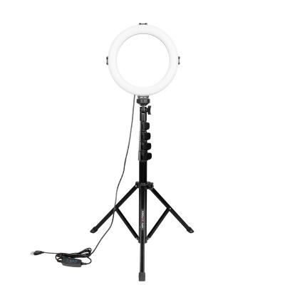 China AFI beauty 8inch photography camera RGB led ring light with tripod stand for live makeup selfie youtoube R08A+FL019 for sale