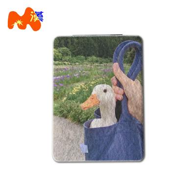 China Double Sided Handmade Craft Print Your Favorite Image Sublimation Small Hand Held B45 Sublimation Blanks Mirror Makeup Covering Material Mirr for sale