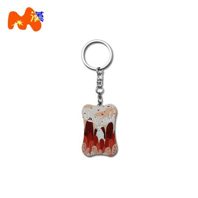 China Nice Wholesale Custom Metal Heart Shape Printing Sublimation Keychain M112 M212 for sale