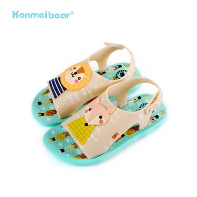 China New Massage Design Summer Plain Slide Charms Strap Printing Kids PVC Casual Sandals for sale