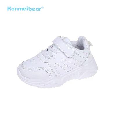 China Unique Whole White Leather Sports Shoes School Student Children Unisex Drunkard Shoes for sale