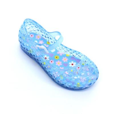 China Waterproof 2022 Custom Logo Girls Snowflake Design Kids Sandal Princess Jelly Shoes For Kids Soft Shoes for sale