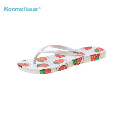 China 2021 Fashion Trend Fruit PVC Flip Flops Woman Slippers Lady Flip Flops for sale