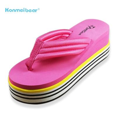 China 2021 Latest Fashion Trend Design 6cm Unique Ladies Thick EVA Slippers Woman Slippers New for sale