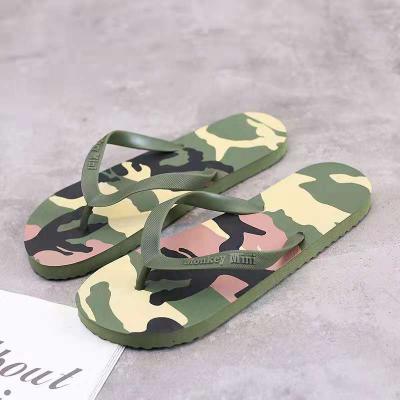 China Fashion trend factory direct non-slip men sell home shoes for beach summer camouflage Flip Flop Man slipper for sale