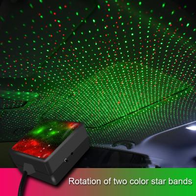 China 208Two USB Interior Light Decorative Multiple Color Lighting Effects Lamp Auto Rotating Dual Color LED Car Roof Star Night Galaxy Atmosphere Projector Light Effects Lamp USB 208Two for sale