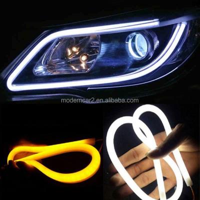 China Flexible Drl Daytime Running Light Overflowing 30CM LED Strip Car Angel Eyes LED Ribbon Tube Running Lights 30cm DRL LED 30cm for sale