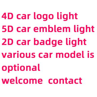 China 2D Car LED Logo Rear Badge Light Sticker Emblem Tail Lamp For Mazda Mitsubishi Honda Toyota Nissan Suzuki 5D Car Logo Light for sale