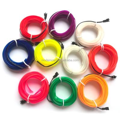 China 5M EL Wire String Strip Tube Neon Light Glow Edge Flat Car Atmosphere Interior Decor Lamp Decorated Prop 5m Chill Wire for sale