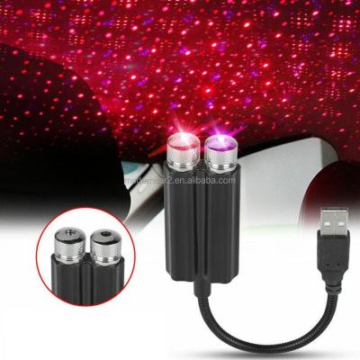 China Home Decor LED Galaxy Star Car Roof Atmosphere Light USB Interior Starry Ambient Night Projector Decoration Lights Auto Rotation 202 Staryy Light for sale