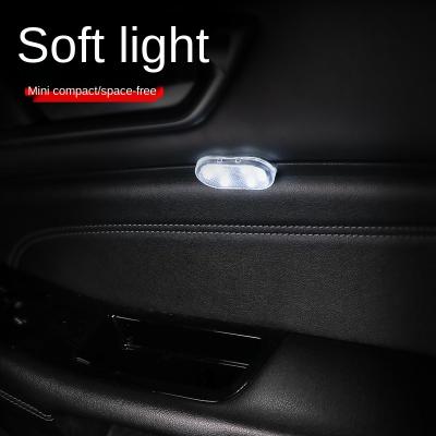 China Mini Car Foot Touch Light Portable Interior Car LED Reading Light Wireless Light with USB Charging 6LED Double Sided Strip Lighting for sale