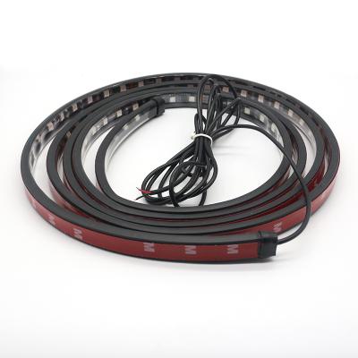 China Flexible Flowing Dynamic Flame Led Strip Trunk DRL RGB Brake Turn Signal Strip Truck Tail Light 24V For Car Decoration 24V Truck Lights Strip for sale