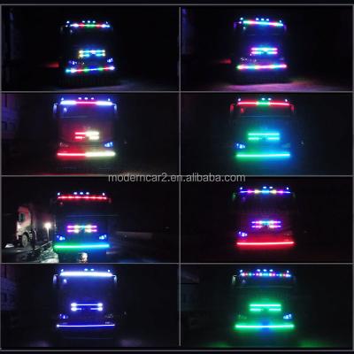 China 1set 240cm 24v LED Truck Cab Led Light In Net Light Truck Accessories Net Daytime Running Retrofit 24V Truck Lights Strip for sale