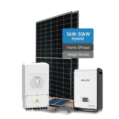 China Higon Home System 10 Kw 15Kw 20Kw 30Kw Hybrid Solar Power Solar Inverter Single Phase For Europe Market for sale