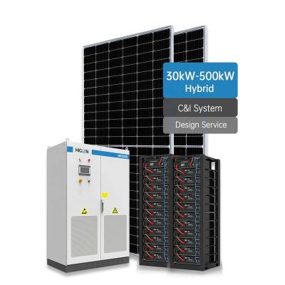 China Europe Standard Low Price 500Kw Home Hybrid Solar 3Phase 50Kw System For Industry Ground Roof Commercial Use for sale