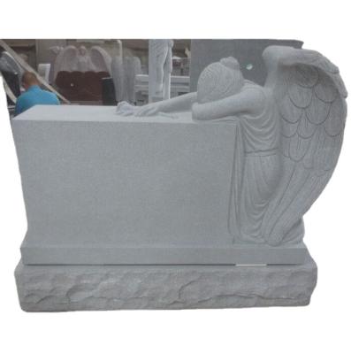 China Modern Wholesale Engraving Headstone Cemetery Cry Angel Headstone for sale