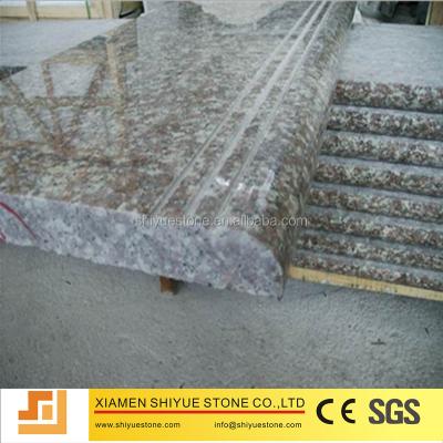 China G664 granite exterior stair tread with half bullnose finish for sale