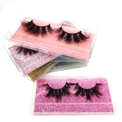 China Natural Hot Selling Siberian Dramatic Long 25mm 3D Mink Eyelashes Real Mink Eyelashes Lashes With Custom Box for sale