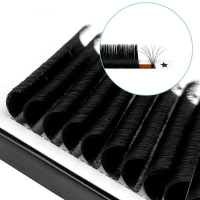 China Long Natural Eyelashes Grafting Blooming Wick Best Quality One Second Blooming Mink Eyelashe Extension With Auto Wicks for sale