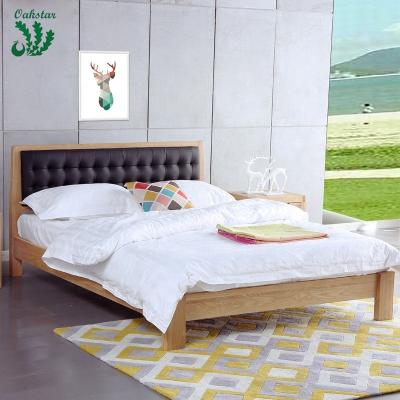 China High Quality Solid Wood Bedroom Furniture Super King Size Hotel Wood Bed Frames for sale