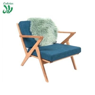 China Leisure Chair Designer Living Room Furniture Luxury Nordic Modern Scandinavian Velvet Fabric Upholstered Lounge Relax Sofa Wooden Armchair for sale