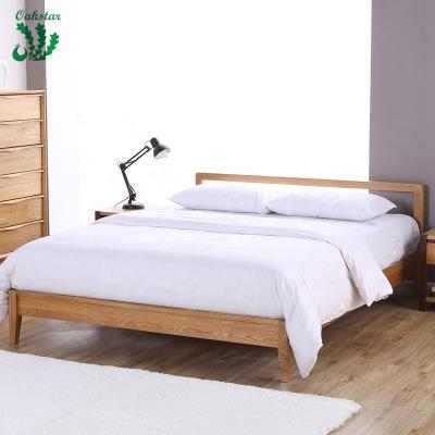 China Low Bed Frame Manufacture Price Set Furniture Designs Solid Wood King Size Double Bed for sale