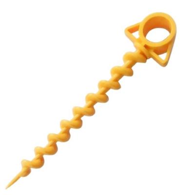 China 57482ORANGE# Plastic Spiral Pegs Stakes Camping Tent Anchor Bolt for sale