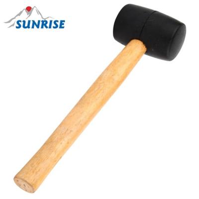 China Popular Mallet 8oz Wooden Handle Nail Hammer 83033-C# Rubber Hammer for sale