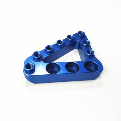 China Custom Metal Block Bracket CNC Parts Precision CNC Aluminum Machining Milling Machining With Oxidation Blue for sale