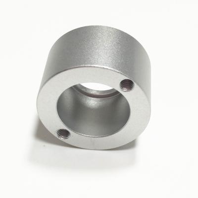 China OEM ODM Aluminum CNC Turning Metal Base CNC Turning Mechanical Element with Sliver Oxidation for sale