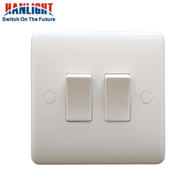 China House/Office/Hospital/School/Hotel 10A BS Bakelite 2 Strip 1 Way Electric Wall Light Switch for Home for sale