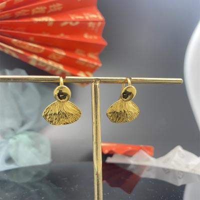 China Trendy Small Gold Plumeria Earrings for sale